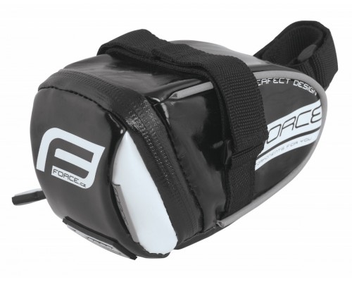 Brašna pod sedlo FORCE RIDE suchý zip, černá S