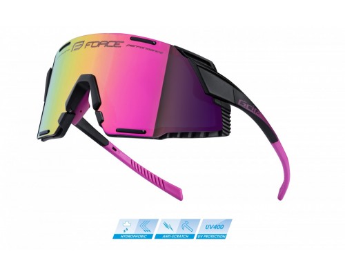 Brýle FORCE GRIP černo-fialové, fialové revo skla