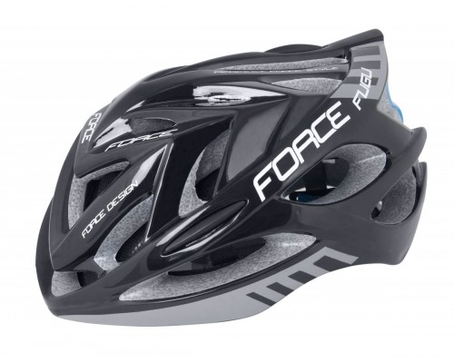 Přilba FORCE FUGU, černo-šedá L - XL