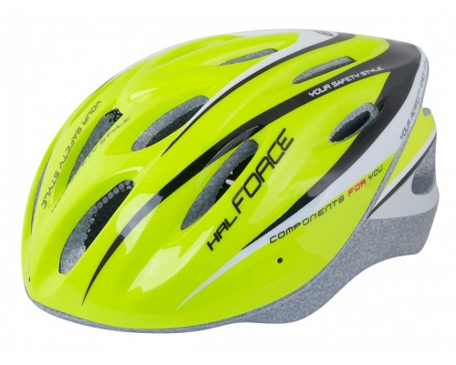 Přilba FORCE HAL, fluo-černá L - XL