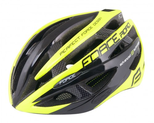 Přilba FORCE ROAD, černo-fluo L - XL