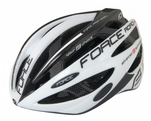 Přilba FORCE ROAD PRO, bílo-černá L - XL