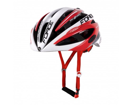 Přilba FORCE ROAD PRO, bílo-červená XS