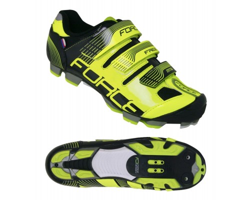 Tretry FORCE MTB FREE - FLUO/ČERNÉ