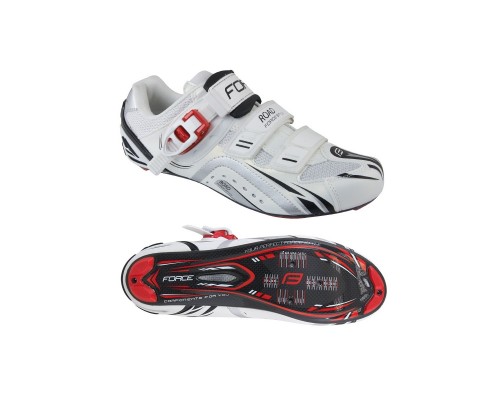Tretry FORCE ROAD CARBON RACE bílé 40