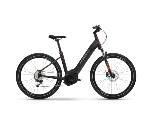 HAIBIKE TREKKING 6 - CROSS Matte Black Red reflex 2022